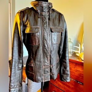Vintage Danier Leather jacket - dark brown - excellent condition